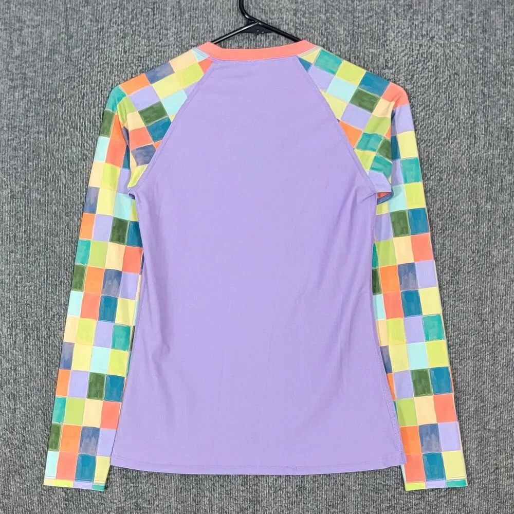 Body Glove Rashguard Womens XS Lilac Multicolor Long Sleeve UPF 50 Swim Shirt - Picture 7 of 11